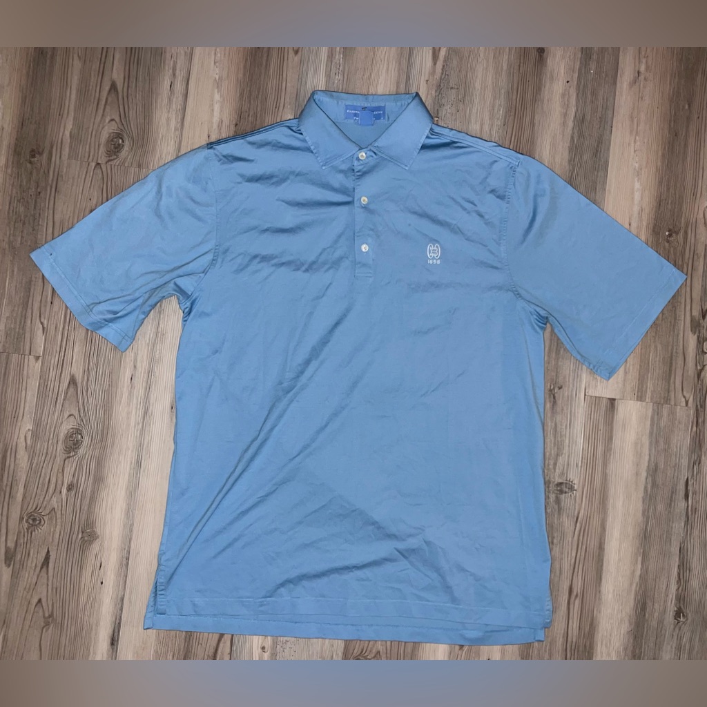 Fairway  Greene Mens Blue Golf Pureformance Polo Shirt Large L
